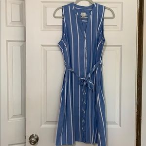 A new day summer button down dress with tie waist